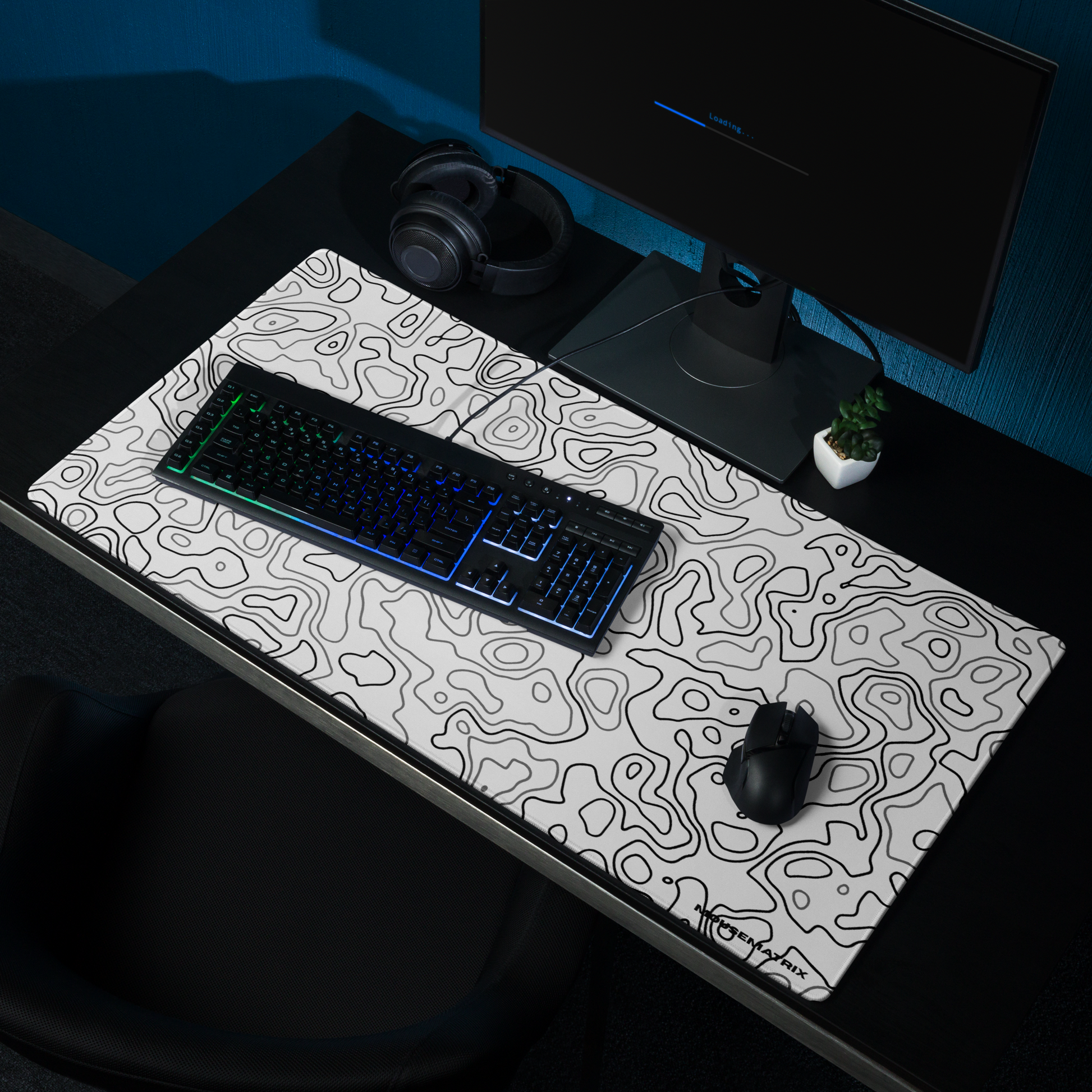 White Topo Mouse Pad V2